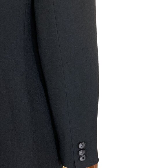 Nygard Collection Classic 1-Button Longline Blazer Jacket Black Sz 8P 299B - Picture 6 of 8